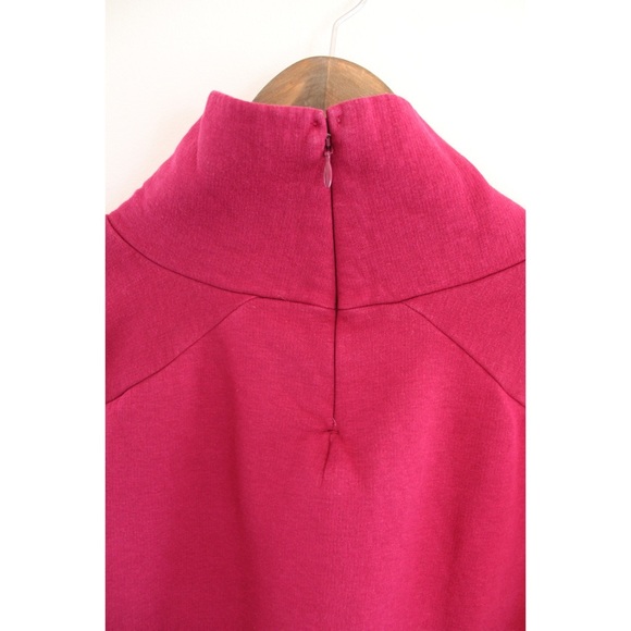 Adidas Oversized High Neck Cropped Maroon Red Sweater XS - Picture 8 of 9